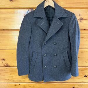TALLIA Elegant Grey Wool Blend Blazer Lined Double Breasted Collared Boys 12R